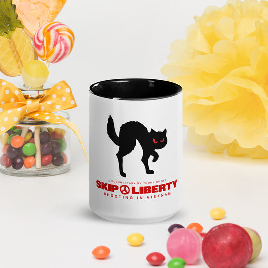 Black Cat Mug with Color Inside