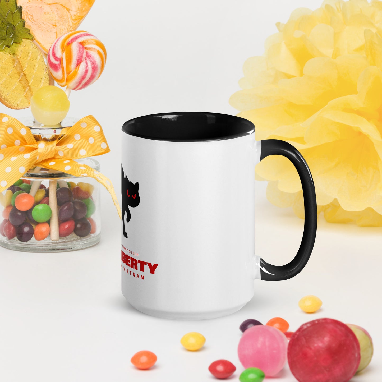 Black Cat Mug with Color Inside